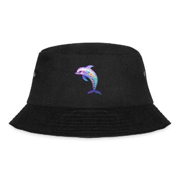 Kawaii Dolphin - Fantastic Ocean Dreams - Bucket Hat - black - Front - Lela (165cm)