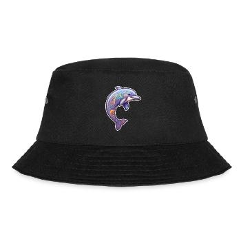 Kawaii Dolphin - Colorful Underwater Journey - Bucket Hat - black - Front - Lela (165cm)