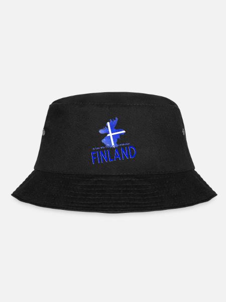 Finland Suomi - Bucket Hat - Schwarz