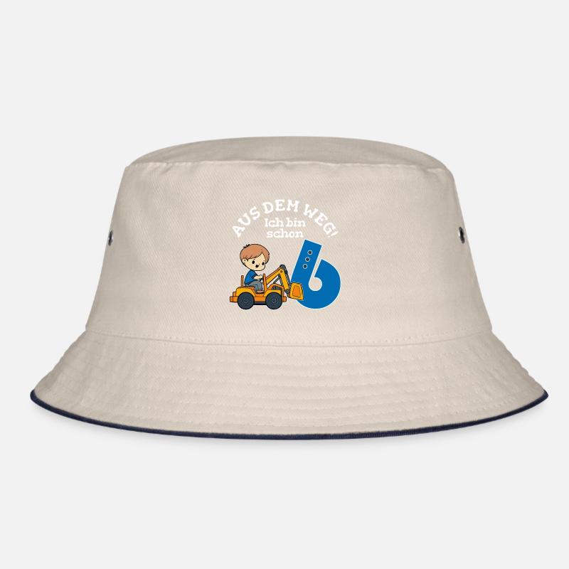 6. Geburtstag Bagger Junge Bucket Hat