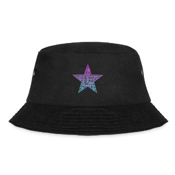 stern, star - Bucket Hat - Schwarz - Vorne - Lela (165cm)