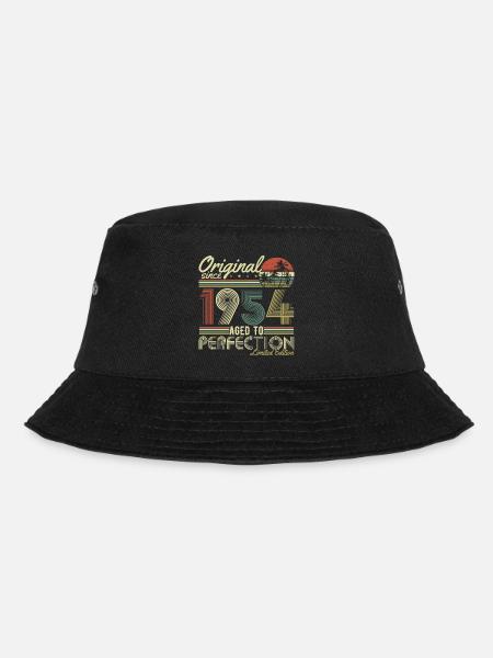 Original 1954 Jahrgang Vintage Geburtstag Retro - Bucket Hat - Schwarz