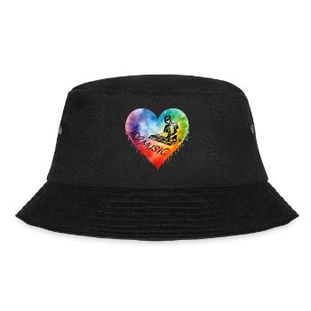 I Love Music - Bucket Hat - Schwarz - Vorne - Lela (165cm)