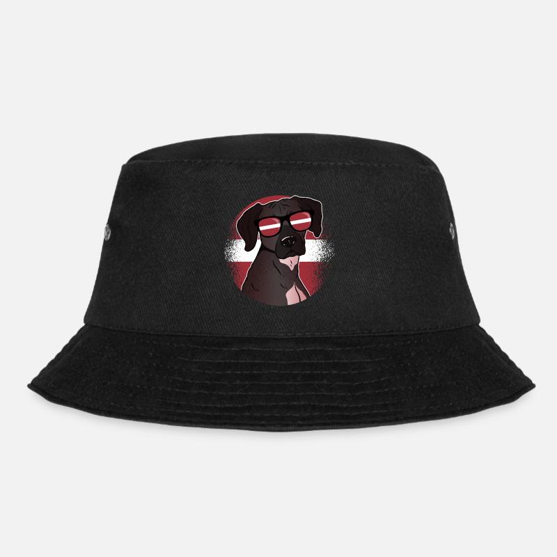 Lettland - Bucket Hat - Schwarz