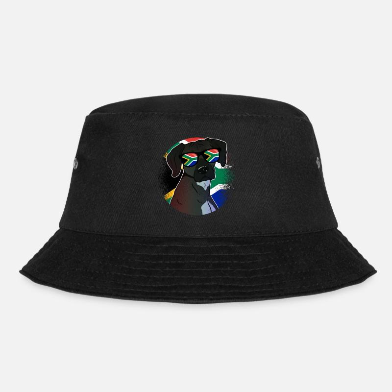 Südafrika - Bucket Hat - Schwarz