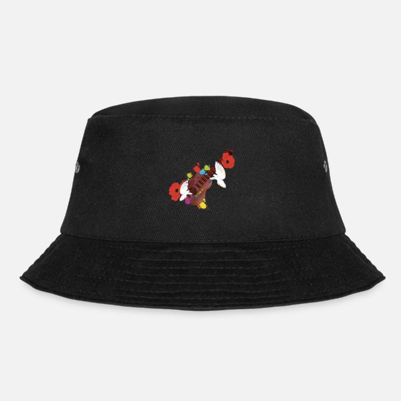 Peace and love - Bucket Hat - black