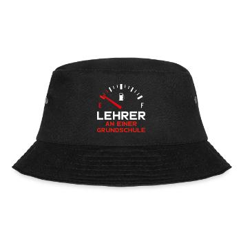 GRUNDSCHULLEHRER LUSTIG LEHRER GRUNDSCHULE - Bucket Hat - Schwarz - Vorne - Lela (165cm)