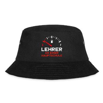 HAUPTSCHULLEHRER LEHRER AN EINER HAUPTSCHULE - Bucket Hat - Schwarz - Vorne - Lela (165cm)