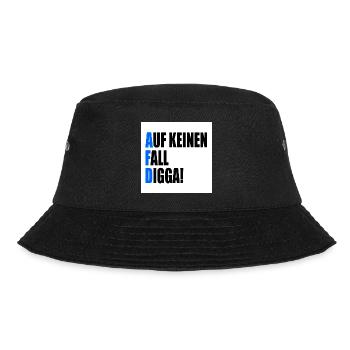 auf keinen fall digga - fuck afd - Bucket Hat - Schwarz - Vorne - Lela (165cm)