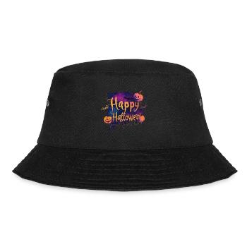 Happy Halloween with pumpkins as lettering - Bucket Hat - black - Front - Lela (165cm)