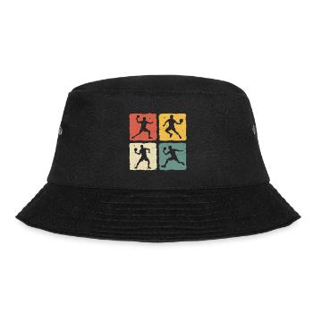 Table tennis retro table tennis player - Bucket Hat - black - Front - Lela (165cm)