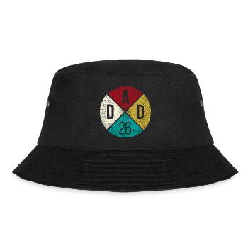 Dad 26 Vater Baby Papa 2026 Vatertagsgeschenk - Bucket Hat - Schwarz - Vorne - Lela (165cm)