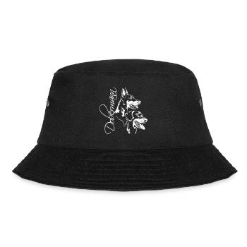 Dobermann - Doberman Pinscher - Bucket Hat - Schwarz - Vorne - Lela (165cm)