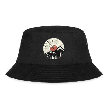 Mountain Sound Grafik - Bucket Hat - Schwarz - Vorne - Lela (165cm)