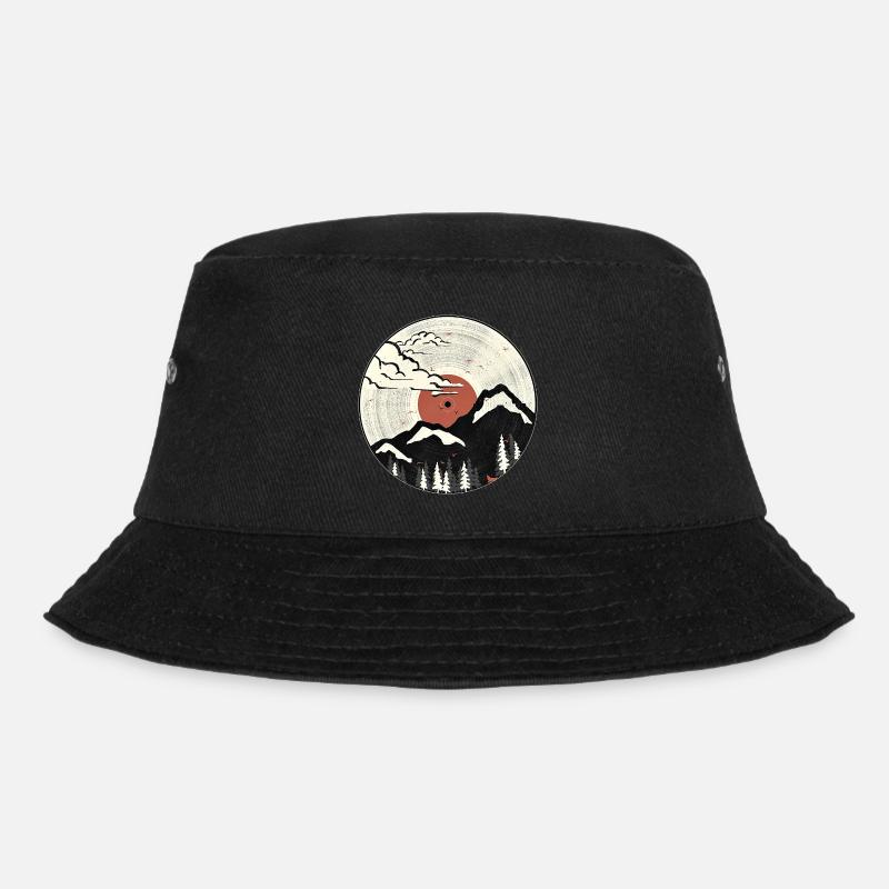 Mountain Sound Graphic - Bucket Hat - black