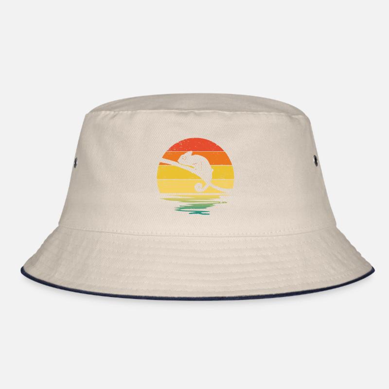 Chameleon Retro Graphic Bucket Hat
