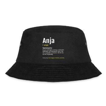 Anja Name Definition - Bucket Hat - Schwarz - Vorne - Lela (165cm)