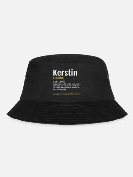 Kerstin Name Definition - Bucket Hat - Schwarz