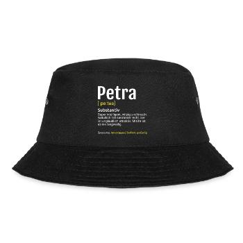 Petra Name Definition - Bucket Hat - Schwarz - Vorne - Lela (165cm)