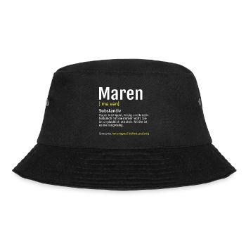 Maren Name Definition - Bucket Hat - Schwarz - Vorne - Lela (165cm)