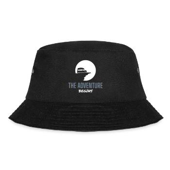 The Adventure Begins Custom Camper Nugget Design - Bucket Hat - Schwarz - Vorne - Lela (165cm)