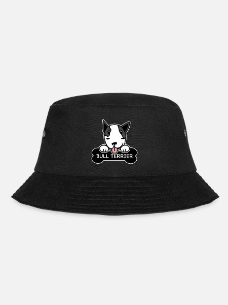 Bull Terrier et os - Bob - noir