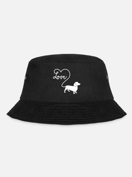 i love Dackel - Bucket Hat - Schwarz