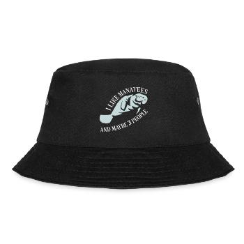 I love manatees, the floaty potatoe - Bucket Hat - black - Front - Lela (165cm)