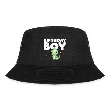 Birthday Boy Dinosaur Party Child - Bucket Hat - black - Front - Lela (165cm)