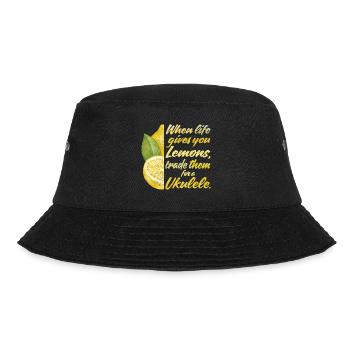 When life gives lemons trade for a Ukulele - Bucket Hat - Schwarz - Vorne - Lela (165cm)