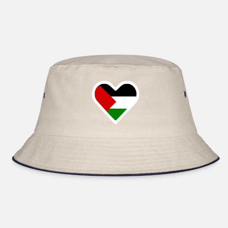 Free palestine herz Bucket Hat