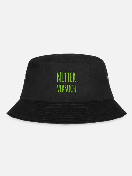 netter Versuch - Bucket Hat - Schwarz
