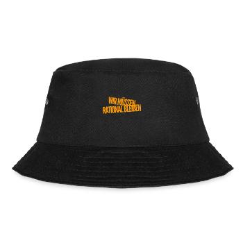 wir müssen rational bleiben - Bucket Hat - Schwarz - Vorne - Lela (165cm)