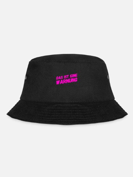 vor dir steht eine Warnung - Bucket Hat - Schwarz