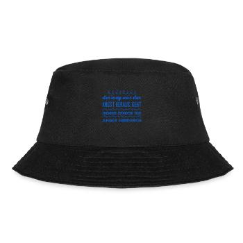der Weg aus der Angst heraus - Bucket Hat - Schwarz - Vorne - Lela (165cm)
