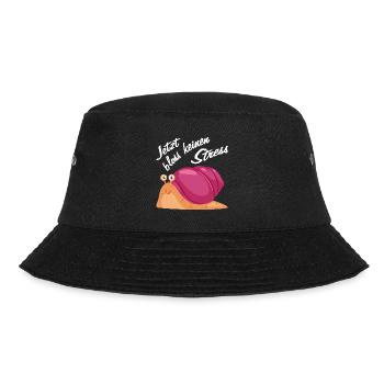 Bloss keinen Stress immer schön ruhig bleiben - Bucket Hat - Schwarz - Vorne - Lela (165cm)