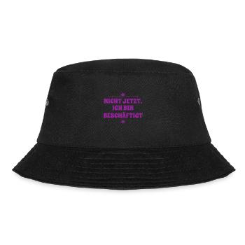 nicht jetzt - Bucket Hat - Schwarz - Vorne - Lela (165cm)