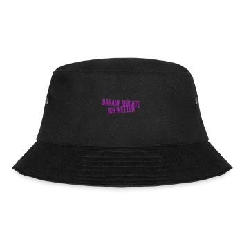 darauf möchte ich wetten - Bucket Hat - Schwarz - Vorne - Lela (165cm)