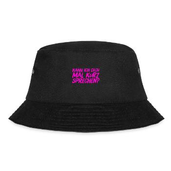 bereit für ein Gespräch - Bucket Hat - Schwarz - Vorne - Lela (165cm)
