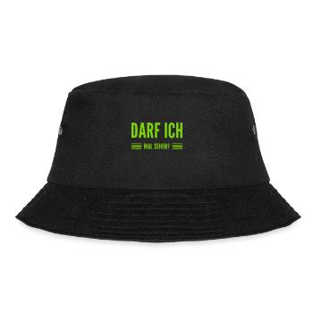 lass mal sehen - Bucket Hat - Schwarz - Vorne - Lela (165cm)
