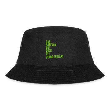 keinen Bock mehr - Bucket Hat - Schwarz - Vorne - Lela (165cm)