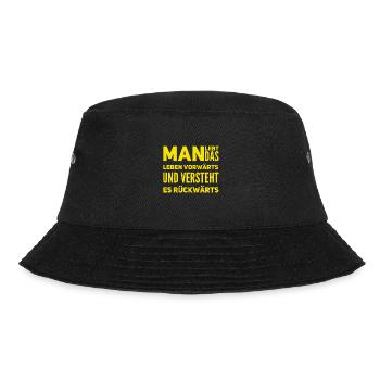 Lebenserfahrung ist wundervoll - Bucket Hat - Schwarz - Vorne - Lela (165cm)
