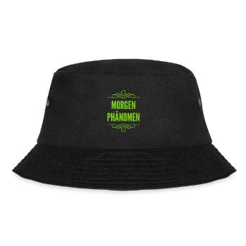 Frühaufsteher - Bucket Hat - Schwarz - Vorne - Lela (165cm)