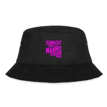 Geld vs. BITCOIN - Bucket Hat - Schwarz - Vorne - Lela (165cm)