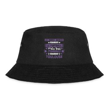 les vrais hommes regardent toulouse fans club foot - Bob - noir - Devant - Lela (165cm)