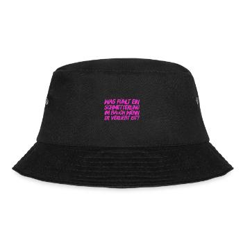 verliebte Schmetterlinge - Bucket Hat - Schwarz - Vorne - Lela (165cm)