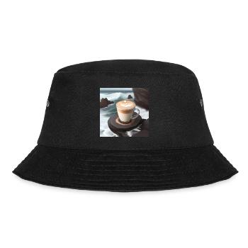 Stormy Sea Latte Art - Bucket Hat - black - Front - Lela (165cm)