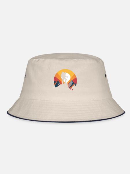 Bergwanderer - Bucket Hat - Natur/Navy - Vorne