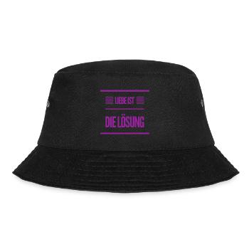 ich liebe die Liebe - Bucket Hat - Schwarz - Vorne - Lela (165cm)