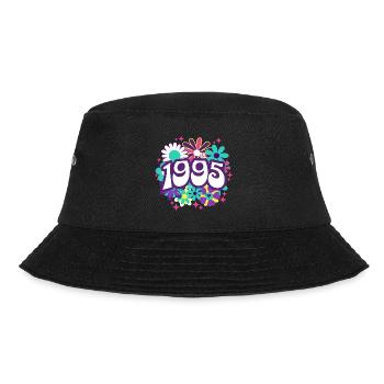 Retro Groovy Year 1995 Women 30 Years Birthday - Bucket Hat - black - Front - Lela (165cm)